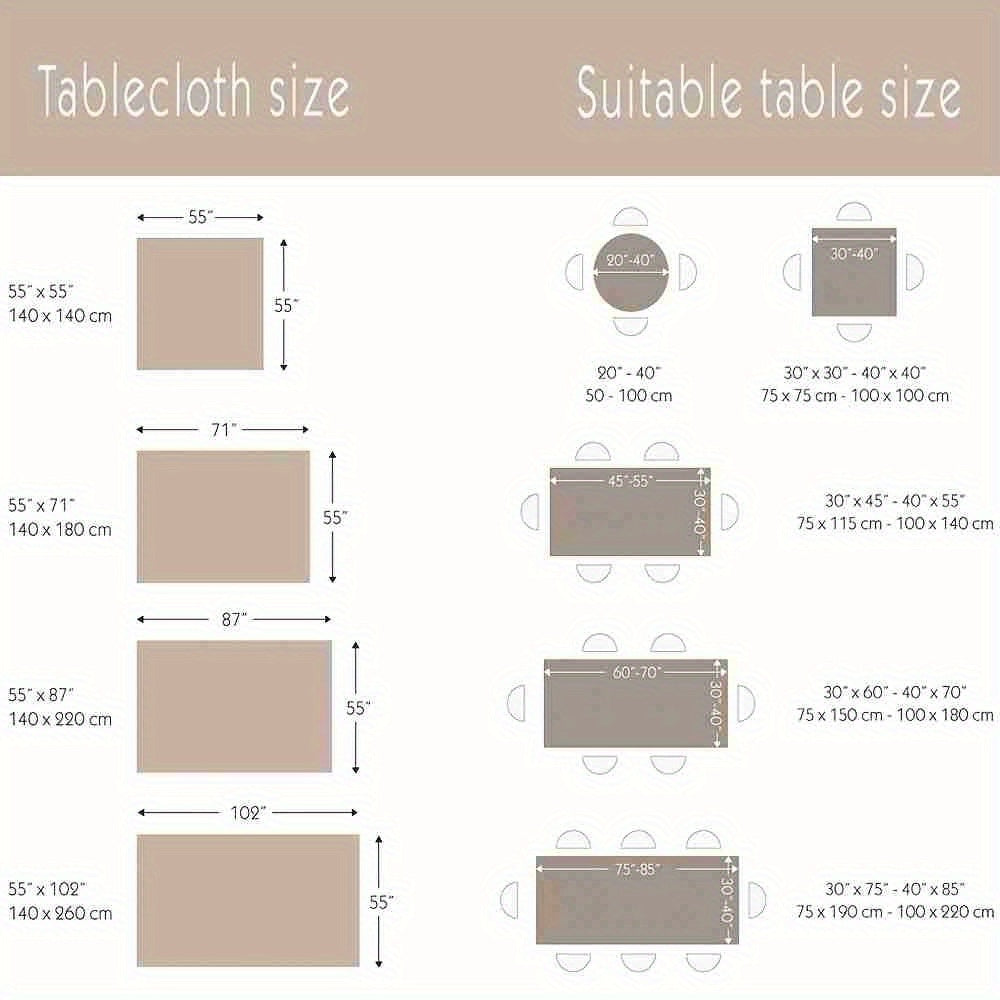 1pc Rustic Tassel Tablecloth, Elegant Brown And Washable Table Cover, Perfect for Picnics, Camping, Weddings, Birthday Parties, Easter, Restaurants, And Buffet, Kitchen Decor, Perfect for Thanksgiving
