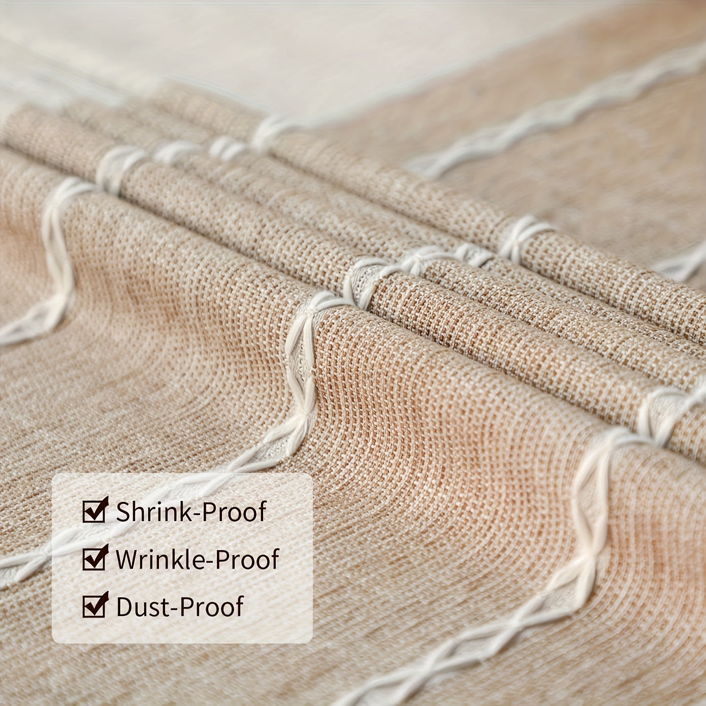 1pc Rustic Tassel Tablecloth, Elegant Brown And Washable Table Cover, Perfect for Picnics, Camping, Weddings, Birthday Parties, Easter, Restaurants, And Buffet, Kitchen Decor, Perfect for Thanksgiving